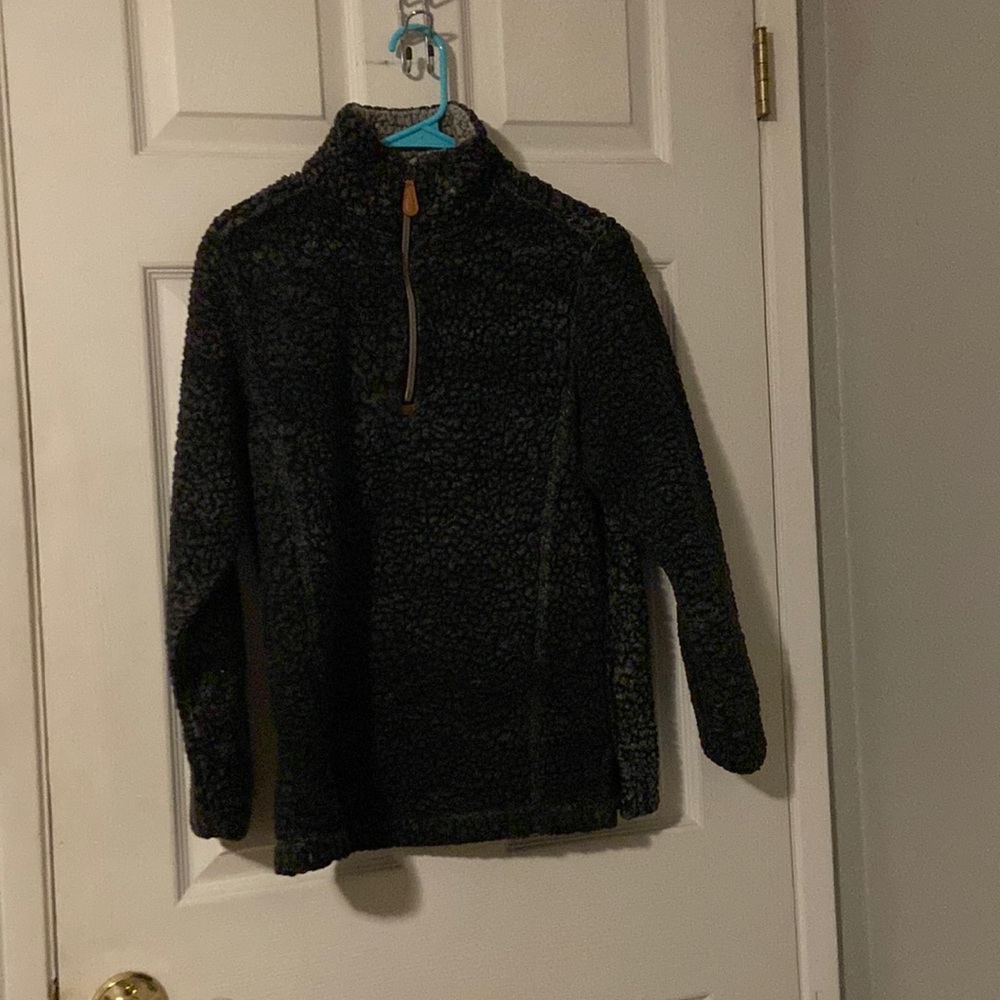 Fluffy quarter zip jacket